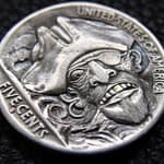 'The Captain' Hobo nickel carving 2A