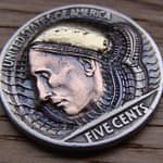 'Wizard from Outer Space' Hobo nickel carving 3