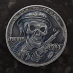 'Ghost Soldier' 1943 USA (steel penny- Lincoln Wheat Cent) 1a